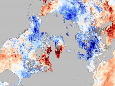 NASA image of frozen Northern Hemisphere