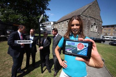 Pictured at the launch of Loc8 Code are model Ruth Griffin, Martin Corkery (Enterprise Ireland), Clive Taylor (Garmin Europe Ltd), Gary Delaney (CEO of Loc8 Code Ltd) and Tony Carson (Chairman of Loc8 Code Ltd)