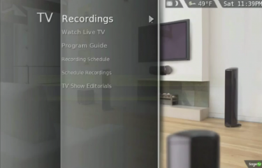 SageTV interface