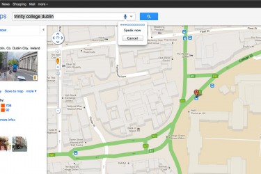 Voice search in Google Maps