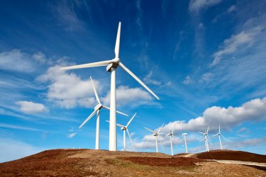 Wind turbines farm