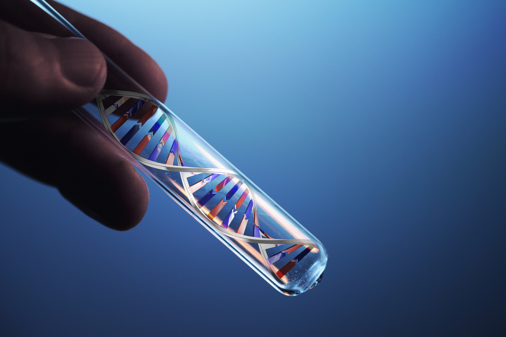 Dna molecule in test tube