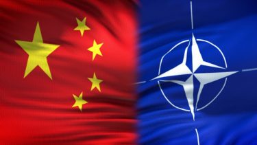 China and NATO flags